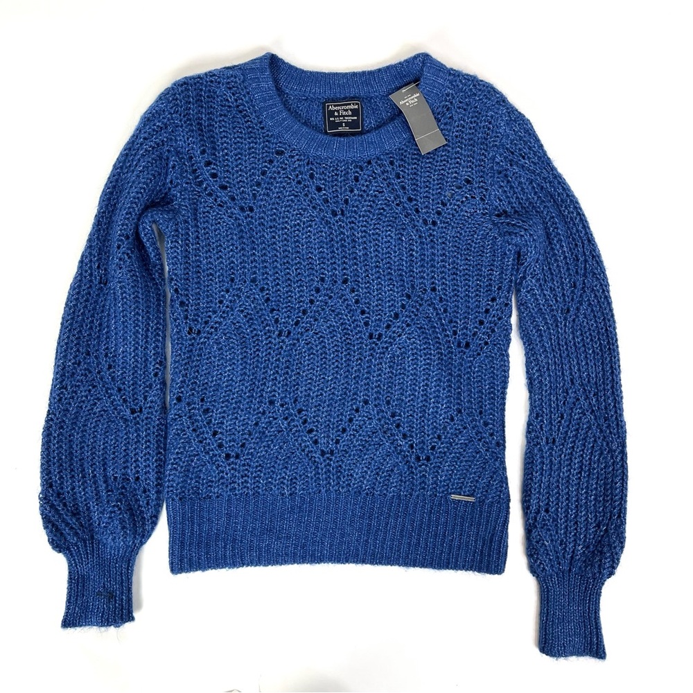 Abercrombie & Fitch Blue Boho Alpaca Knit Sweater